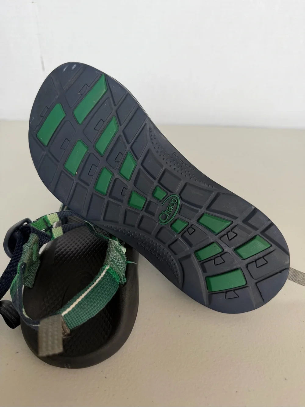 Chaco Kids ZX/1 EcoTread Sandals Topline Navy Green Youth 6